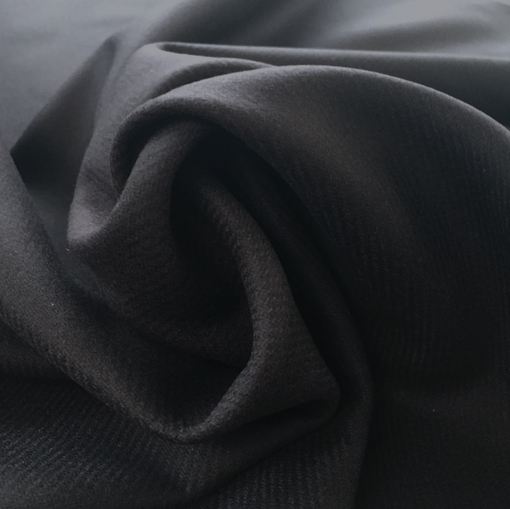 Ткань пальтовая Burberry в легкую диагональ сине-черного цвета
