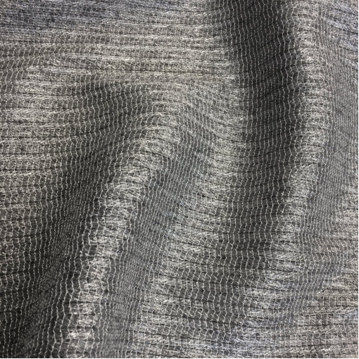 Жаккард нарядный шерстяной принт Ferragamo серого цвета с прозрачным люрексом
