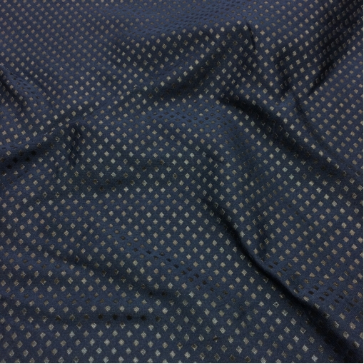 Жаккард нарядный темно-синего цвета Armani с люрексовыми ромбиками 
