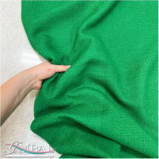 Шанель костюмная хлопковая цвета яркой зелени