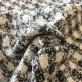 Ткань костюмная шерстяная дизайна Louis Vuitton черно-белая клетка