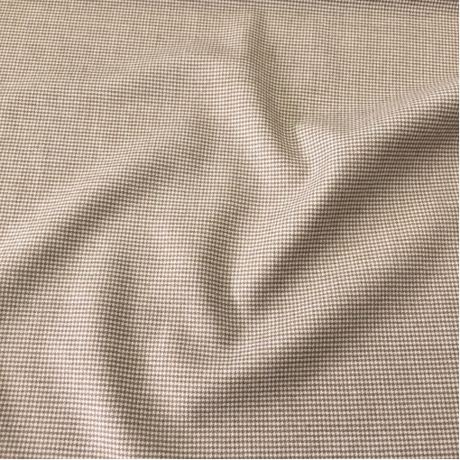 Ткань костюмная шерсть с кашемиром принт Prada горчично-бежевый пье-де-пуль