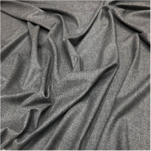 Ткань костюмная шерстяная мягкая серый меланж с люрексовыми точками