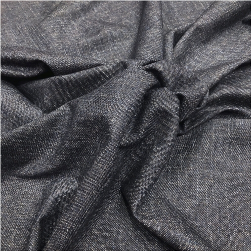 Ткань костюмно-плательная комфорт сине-серая "кашка" с эффектом льна 