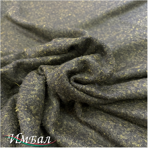 Букле пальтовое Sportmax меланжевого болотно-черного цвета 