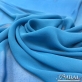 Шелк шифон креповый стрейч сине-голубого цвета