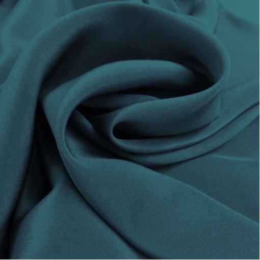 Шелк креповый непрозрачный цвет индиго с голубым отливом