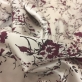 Вискоза плательная атласная принт Blumarine нежные букеты на молочном фоне