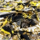 Ткань плательная вискозная принт D&G вензеля с леопардовыми вставками