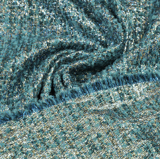 Костюмная шанель Max Mara цвета морской волны с блеском