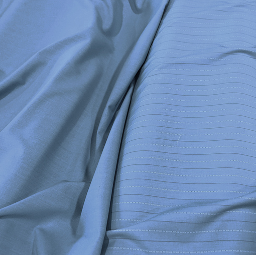 Костюмка шерстяная стрейч с шелком серо-голубого цвета