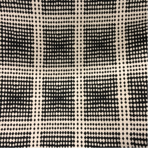 Ткань пальтовая черно-белая клетка двухсторонняя