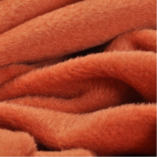 Пальтовая ткань морковного цвета с кашемиром