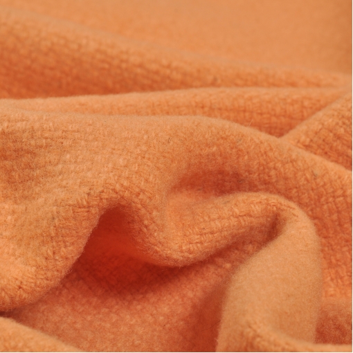 Пальтово-костюмная мягкая рогожка светло-оранжевого цвета