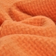 Пальтово-костюмная мягкая ткань светло-оранжевого цвета с вывязанным рисунком под "двунитку"