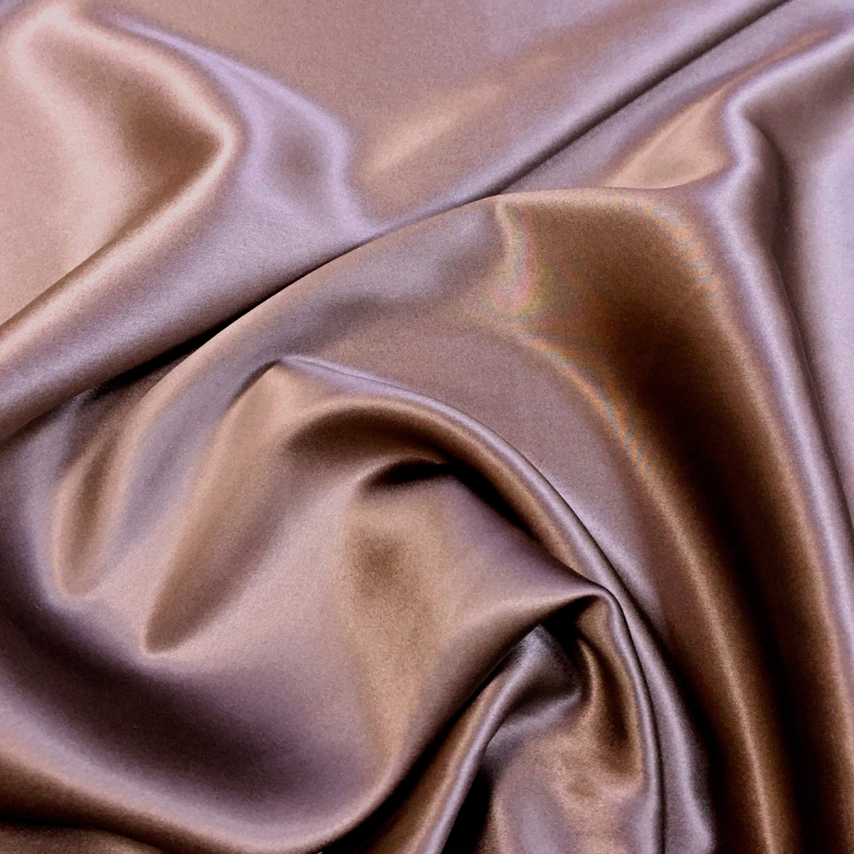 Шёлк атлас стрейч шоколадного цвета