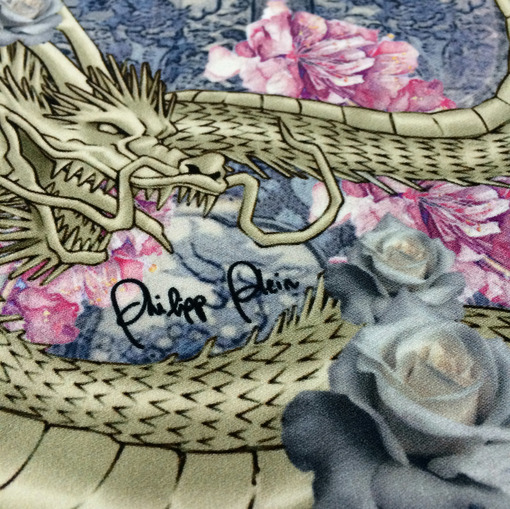 Вискоза плательная Philipp Plein скользкая стрейч плотная купон длинный розовый
