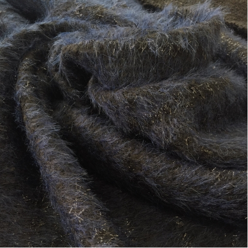 Ткань пальтовая оригинальная дизайн Armani с черной люрексовой нитью