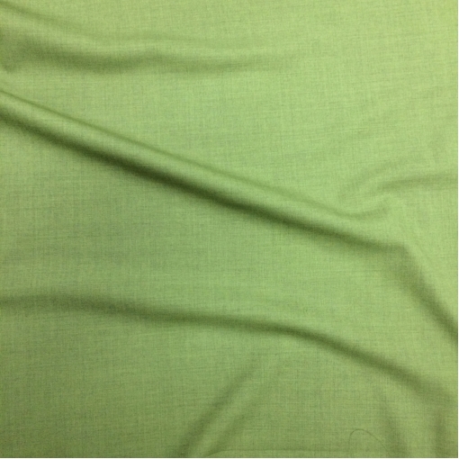 Ткань костюмная шерстяная стрейч Valentino цвета молодой зелени с отливом