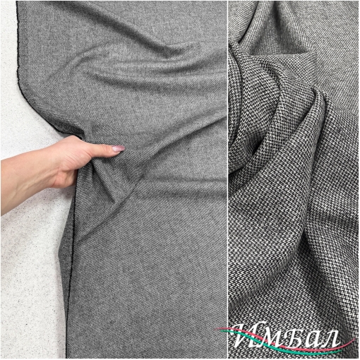 Твид костюмно-плательный Loro Piano мягкий шерстяной "соль-перец" 