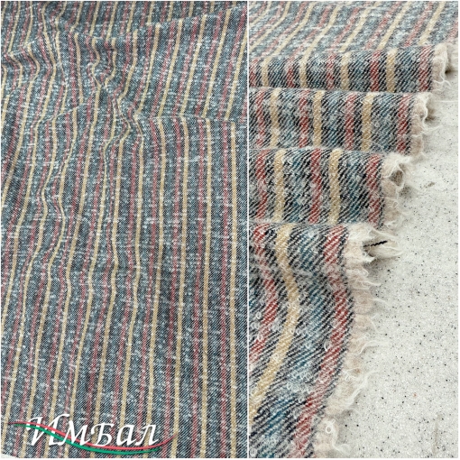 Ткань костюмная шерстяная буклированная дизайн Sportmax приглушенные полоски