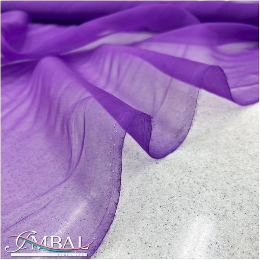 Органза прозрачная шелковая Valentino фиолетового цвета