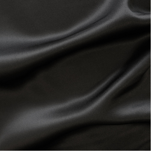 Шелк плательно-костюмный черный плотный 