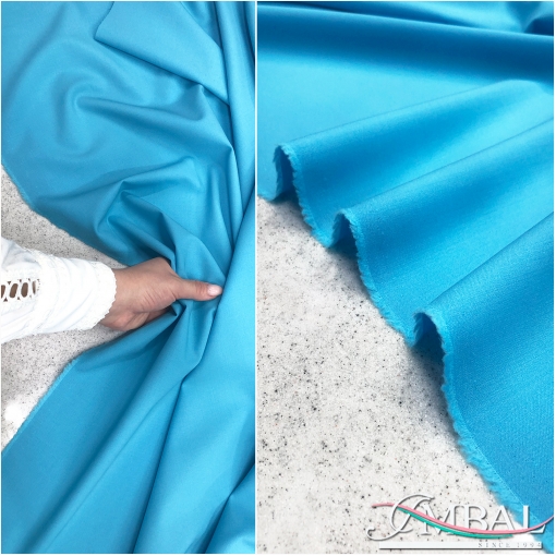 Ткань костюмная шерстяная стрейч Valentino небесно-голубого цвета