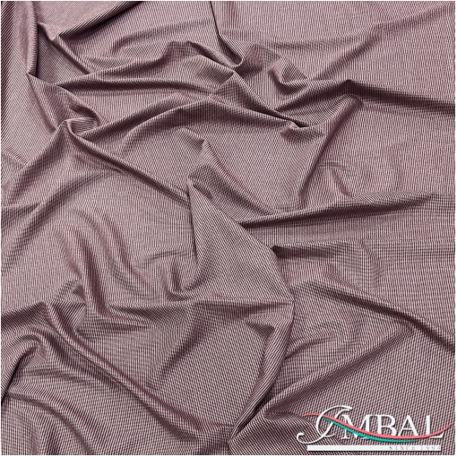Ткань костюмно-плательная стрейч шерсть Lora Piano с кашемиром серо-бордовая клеточка