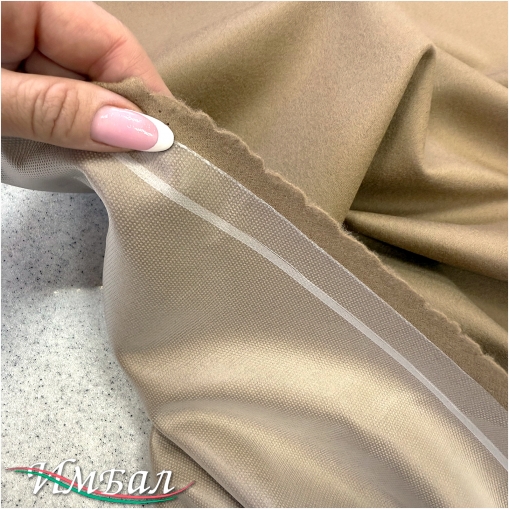 Ткань костюмно-пальтовая шерсть с кашемиром цвета кемел