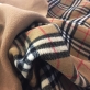 Ткань пальтовая двухсторонняя Burberry клетка на песочном фоне