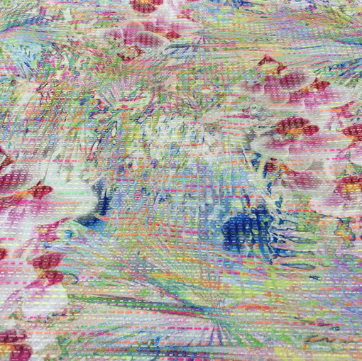 Шанель летняя нарядная цветочная поляна с люрексом