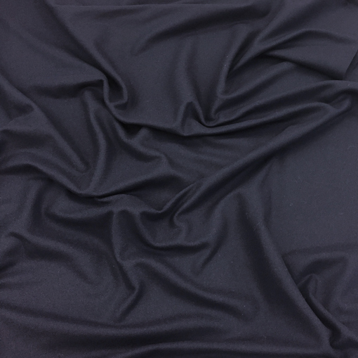 Ткань шерстяная мягкая пальтовая темно-синего цвета