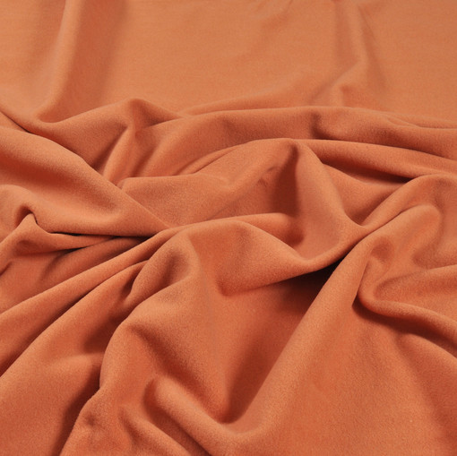 Шерсть пальтовая персиково-тыквенного оттенка