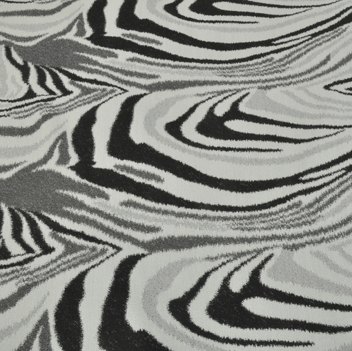 Жаккард пальтовый с рисунком в бело-черную зебру