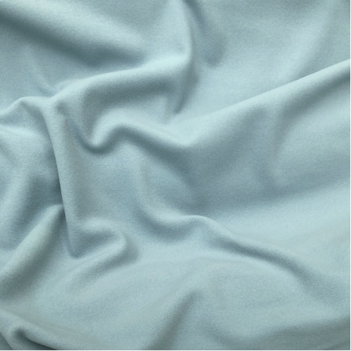 Ткань пальтовая мягкая шерстяная разбеленного пыльно-голубого цвета