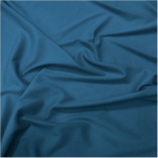 Ткань пальтовая шерсть с кашемиром double face цвета синий индиго