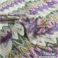 Трикотаж ажурный Missoni в сиренево-оливковой гамме с люрексом