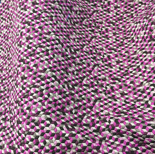 Жаккард Prada 3D геометрия в лиловых тонах