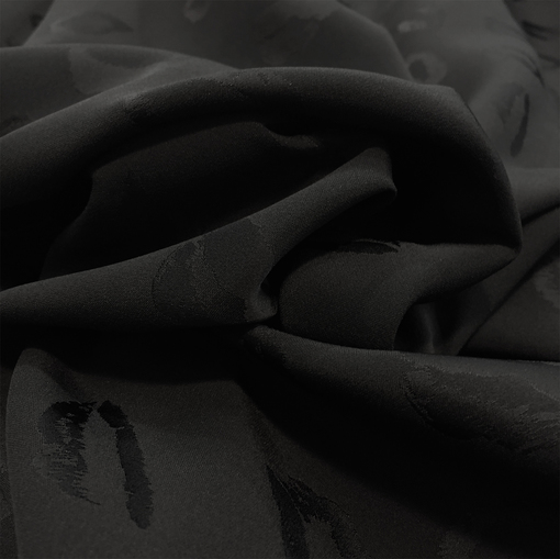 Шелк-креп с вискозой Moschino черного цвета с "губками"