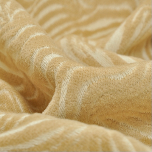 Стильная пальтовая ткань золотисто-песочного цвета