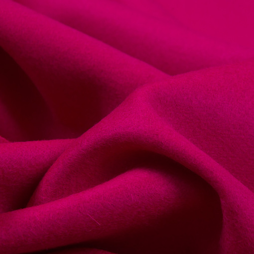 Пальтово-костюмная ткань с кашемир цвета розовая-фуксия