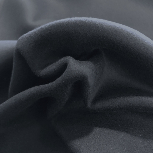 Ткань пальтовая с кашемиром дизайн Max Mara темно-синего цвета с отливом