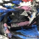 Шелк шифон принт Just Cavalli с блестящей нитью на черном фоне