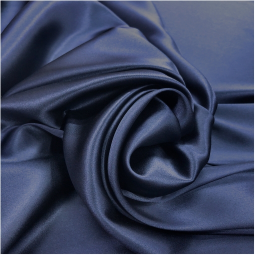 Шелк атласный стрейч высокого качества цвета темно-синего чернильного цвета