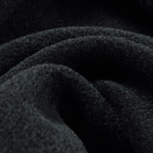 Пальтовая черно-зеленая ткань с альпакой и небольшим ворсом