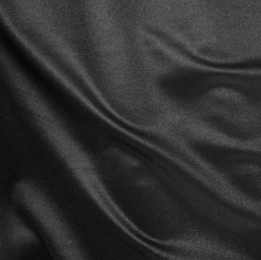 Ткань пальтовая с кашемиром черного цвета