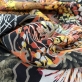 Шелк креповый принт Antonio Marras купон в гамме осенних листьев