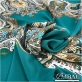 Шелк креповый дизайн ETRO платок 135х135 см пейсли на фоне цвета морской волны