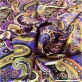 Шелк атласный дизайн ETRO пейсли в сиренево-охристых тонах